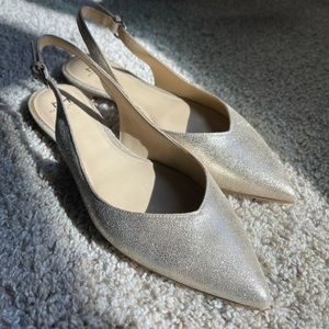 Marc Fisher gold slingback flats - NEW WITHOUT BOX
